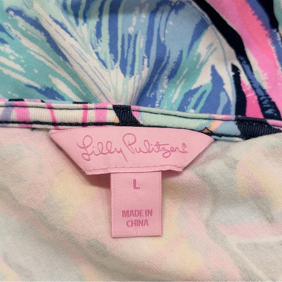 Lilly Pulitzer Parigi dress in Nauti Navy Boho Bateau print, size Large - Picture 7 of 11